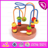 2015 Intelligence Wood Stringing Beads Pull String Toy, Original Rollercoaster Bead Maze, Funny Play Wooden Bead Maze Toy W11b067