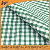 High Fashion Green Polyester Check Fabric