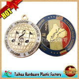 Round Earth and Flag Metal Medals Souvenir (TH-mkc100)