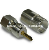 Chrome Plated Brass Straight Knurled Nut and Male Solder Connector