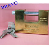 Golden Plated Iron Block Lock with Normal Key