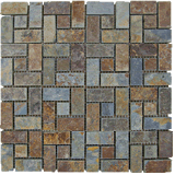 Rusty Slate Wall Panel Veneer Mosaic Culture Stones (HX-011)