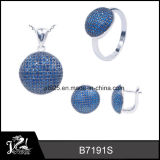 Jrl Dubai 925 Silver Sapphire CZ Wedding Jewellery Designs Wholesale