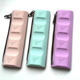 New Stationery Gifts, Chocolate Silicone Pencil Bags with Zip Lock