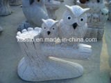 Stone Garden Statues of The Owl Sculptures