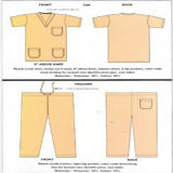 Ly Polyester Cotton Scrub Suit -Hospital Uniform