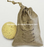 100% Natural Linen Small Drawstring Bags for Gift