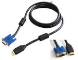 High Speed 1080P HDMI to VGA Cable with Magnet Ring