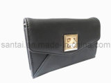 Ladies' PU Wallet with Turn Lock for Closure