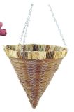 Cone Hanging Planter Rattan&Grass Rope