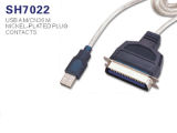 USB to 1284 Cable/USB to 36pin Print Cable/USB Printer Cable with 12Mbps USB High Speed (SH7022)