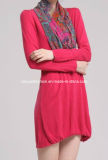 Woolen Pure Color Elegant Sleeve Dresses New Fashion 2013 (XYD-122)