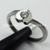 Fashion Silver Plated Sample Latest Wedding Heart Ring