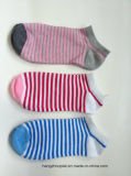 Lady's Stripes Cotton Ankle Socks (PTLS16033)