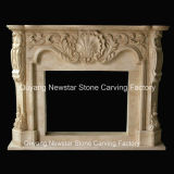 Indoor Elegant Marble Fireplace Stone Fireplace Mantel