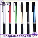 Shining Metal Luster Click Ballpoint Pen with Rubber Grip
