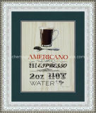 Ivory Frame with Dark Green Mat Espresso Sign Decorative Painting
