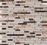 2015 Brown Strips Marble Mosaic Decoration for House (A1020)