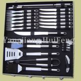 25-PC Stainless Steel Long Handle BBQ Tools/Barbecue Set