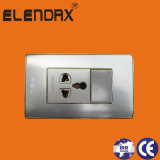 2015 New Style One Gang Switch with Universal Socket (AL2019F)