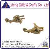 Custom Rotable Gold 3D Helicopter Pendant