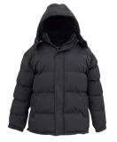 Men's Padded Winter Jackets with Hood in Black for 2015