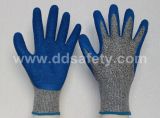 Anti Cut High Performance Safety Gloves, Latex Coated on Palm (DCR310)