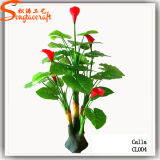 China Supplier Decorative Artificial Bonsai PU Calla Flower
