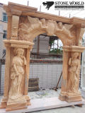 Hand Carving Beige Marble for Door Frame Covering (SC-002)