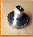 Made-to-Order Colorful Zinc Coated Steel Toothed Gear with Shaft