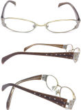 Classic Metal and Acetate Optical Frame Eyeglass and Eyewear (W363)