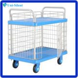 3 Shelf 300kg Platform Hand Trolley with Mesh