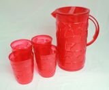 Plastic Water Juce Jug with Cups