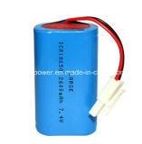 18650 Li-ion Battery for Fetal Monitor, 7.4V, 2600mAh