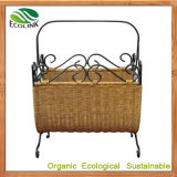 Natural Rattan Storage Basket with Handle for Household