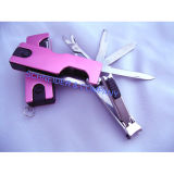 Novelty Design Nail Clipper+Multi Function Tools Kit with Flash Light (3168)