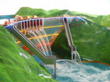 Hydro Dam and Pivot Model, Industrial Model Making, 3D Model Industrial, Demonstrational Model