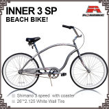 26 Inch Inner 3 Speed Beach Cruiser Bicycle (ARS-2619S-1)