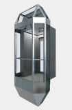 Glass Elevator with Hairline Stainless Steel (KJX-102G)
