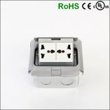 Aluminum Pop up Type IP44 Waterproof Floor Outlet Box with 10A Universal Sockets