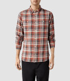 Men's Linen Plaid Short Sleeve Shirt