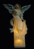 Porcelain Angel Figure with LED/C7 Cord