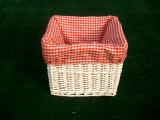 White Willow Storage Basket with Fabric Lining(SB007)