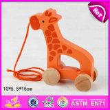 2015 Cartoon Hand Children Wooden Push Toy, Wholesale Kids Wooden Push Toys, Pull and Push Educational Wooden Toy for Baby W05b085