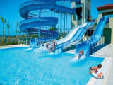 Amusement Park Water Slide with Pool