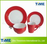 Fine Red Color Ceramic Tableware Wholsale