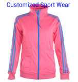 2014 Fashion Winter Promotion Jacket, 100% Polyester Long Sleeve Women's Shirt, Women's Sports Wear in Pink Colour