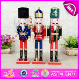 Christmas Wooden Decorative Nutcracker Soldier, Wooden Crafts Nutcracker Soldier Toy, Wooden Doll for Party Decoratiion W02A044