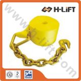 Cargo Winch Strap / Lashing Belt with Chain Anchor Assembly