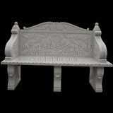 Carved Bench (White Marble)